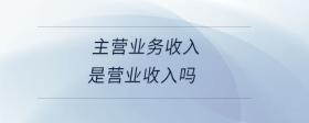 主營業(yè)務(wù)收入是營業(yè)收入嗎