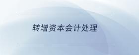 轉(zhuǎn)增資本會計處理