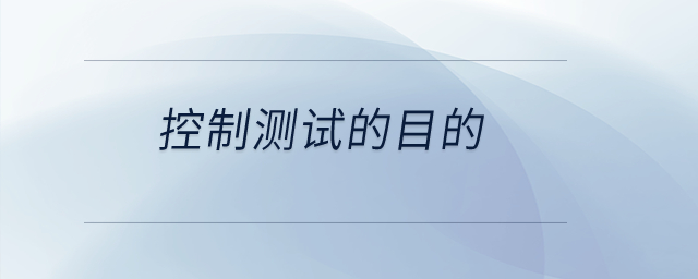 控制測試的目的？