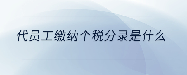 代員工繳納個(gè)稅分錄是什么？