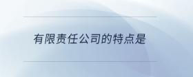 有限責任公司的特點是