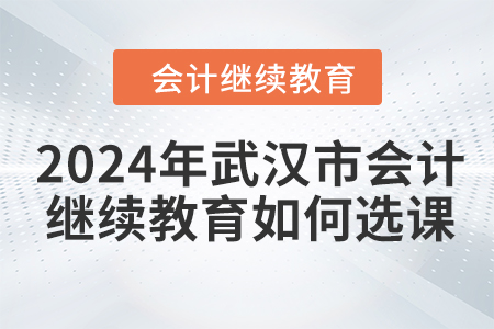 2024年武漢市會(huì)計(jì)繼續(xù)教育如何選課？