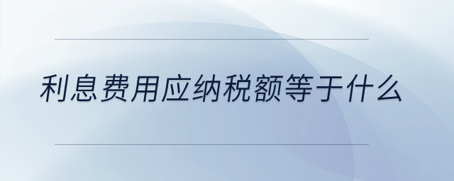 利息費用應(yīng)納稅額等于什么？