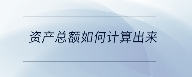 資產(chǎn)總額如何計算出來？