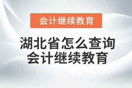 2024年湖北省怎么查詢會(huì)計(jì)繼續(xù)教育？