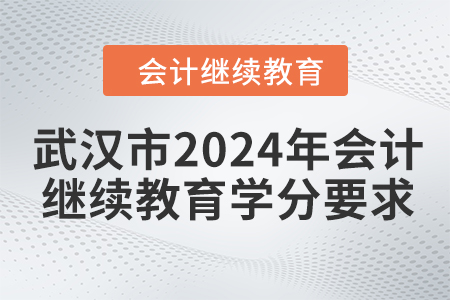 武漢市2024年會(huì)計(jì)繼續(xù)教育學(xué)分要求