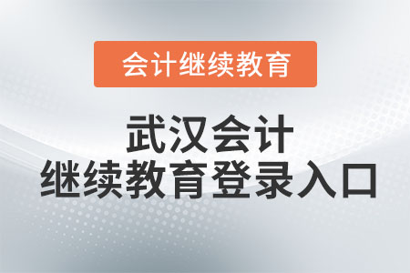 2024年武漢會(huì)計(jì)繼續(xù)教育登錄入口