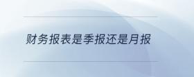 財務(wù)報表是季報還是月報
