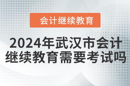 2024年武漢市會(huì)計(jì)繼續(xù)教育需要考試嗎？