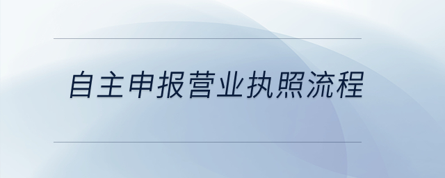 自主申報(bào)營(yíng)業(yè)執(zhí)照流程？