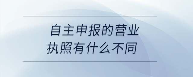 自主申報(bào)的營(yíng)業(yè)執(zhí)照有什么不同？