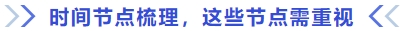 時間節(jié)點梳理，這些節(jié)點需重視