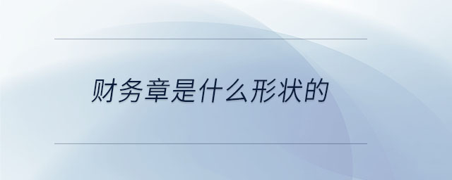 財務(wù)章是什么形狀的