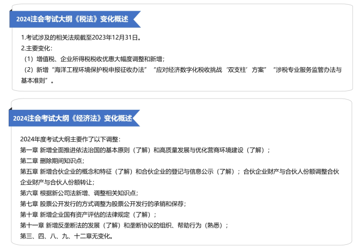 24年經(jīng)濟法稅法變化