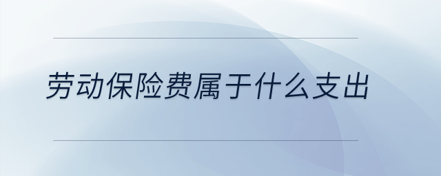 勞動保險費屬于什么支出？