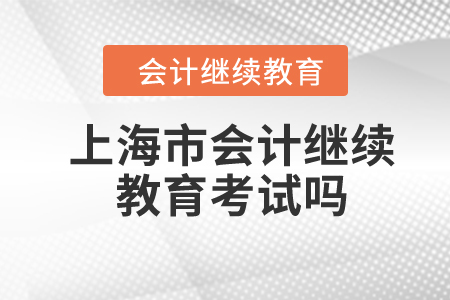 2024年上海市會(huì)計(jì)繼續(xù)教育考試嗎？