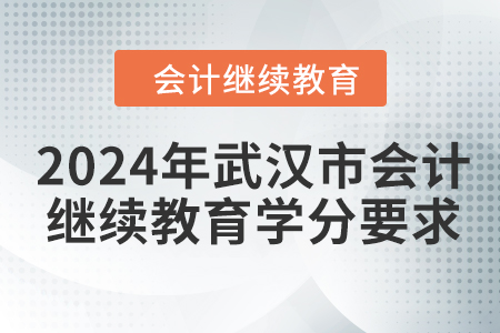 2024年武漢市會計人員繼續(xù)教育學(xué)分要求