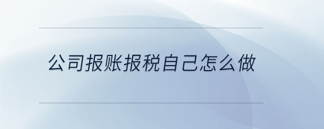 公司報賬報稅自己怎么做
