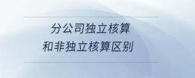 分公司獨立核算和非獨立核算區(qū)別