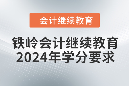 鐵嶺會(huì)計(jì)繼續(xù)教育2024年學(xué)分要求