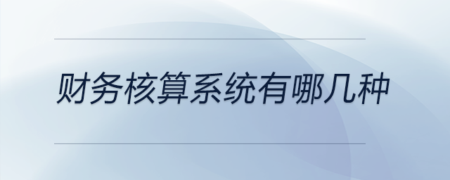 財務(wù)核算系統(tǒng)有哪幾種