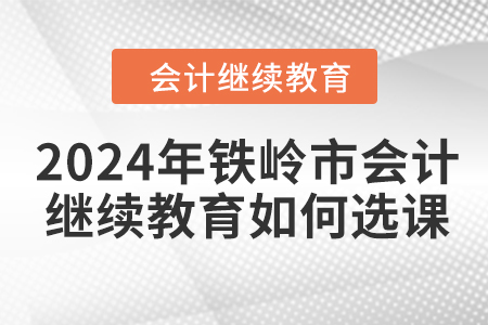 2024年鐵嶺市會計繼續(xù)教育如何選課？