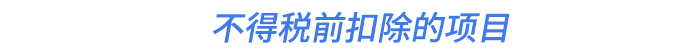 不得稅前扣除的項(xiàng)目