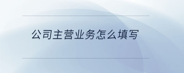 公司主營業(yè)務怎么填寫
