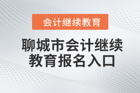 2024年聊城市會計繼續(xù)教育報名入口