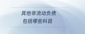 其他非流動負債包括哪些科目