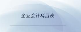企業(yè)會計科目表