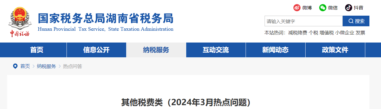 其他稅費類（2024年3月熱點問題）