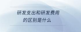 研發(fā)支出和研發(fā)費(fèi)用的區(qū)別是什么