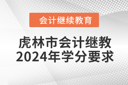虎林市會(huì)計(jì)繼續(xù)教育2024年學(xué)分要求