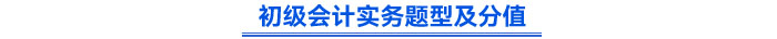 初級會計實務(wù)題型及分值