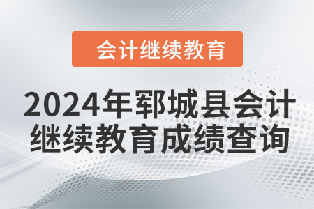 2024年鄆城縣會(huì)計(jì)繼續(xù)教育成績(jī)查詢方式
