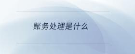 賬務(wù)處理是什么