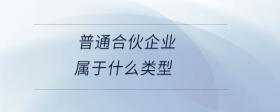 普通合伙企業(yè)屬于什么類型
