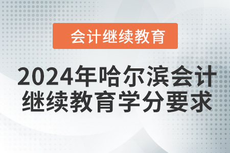 2024年哈爾濱會計(jì)繼續(xù)教育學(xué)分要求