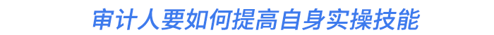 審計人要如何提高自身實操技能