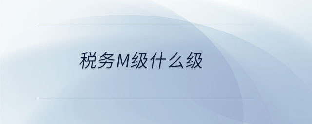 稅務(wù)m級(jí)什么級(jí) 稅務(wù)m級(jí)什么級(jí)
