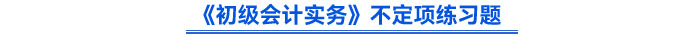 《初級(jí)會(huì)計(jì)實(shí)務(wù)》不定項(xiàng)專項(xiàng)練習(xí)