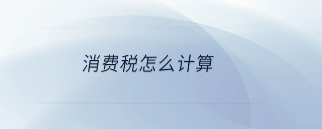 消費(fèi)稅怎么計(jì)算
