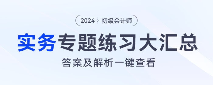 2024年《初級會計實務(wù)》專題練習(xí)大匯總，內(nèi)附答案及解析！