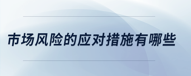 市場風(fēng)險(xiǎn)的應(yīng)對(duì)措施有哪些