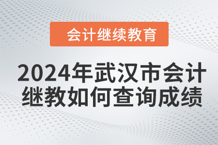 2024年武漢市會計人員繼續(xù)教育如何查詢成績？