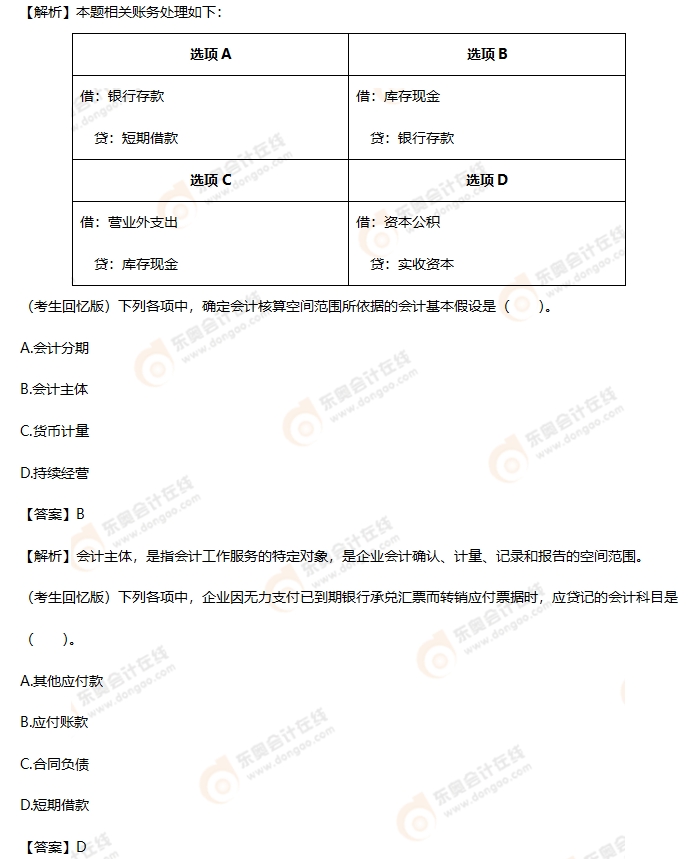 考生回憶版初級(jí)會(huì)計(jì)考題
