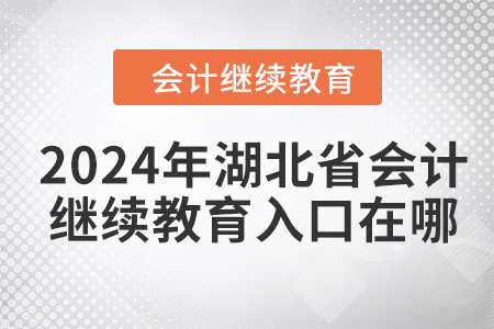2024年湖北省會(huì)計(jì)人員繼續(xù)教育東奧入口在哪？