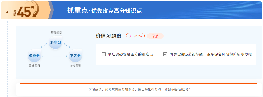 考前沖刺班