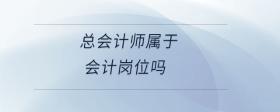 總會(huì)計(jì)師屬于會(huì)計(jì)崗位嗎